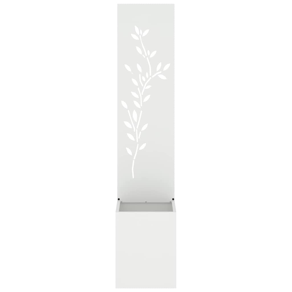 Garden Privacy Screen White 32 x 32 x 150 cm Cold-rolled steel
