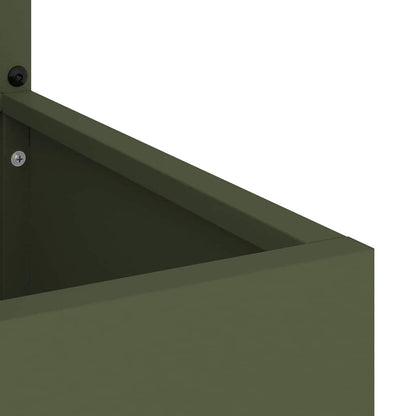 Garden Privacy Screen Floral Olive green 32 x 32 x 150 cm
