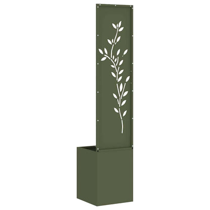 Garden Privacy Screen Floral Olive green 32 x 32 x 150 cm