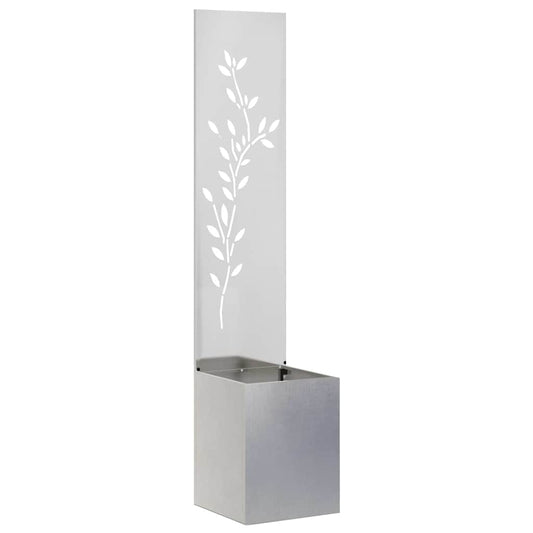 Garden Privacy Screen Sliver 32 x 32 x 150 cm Stainless steel