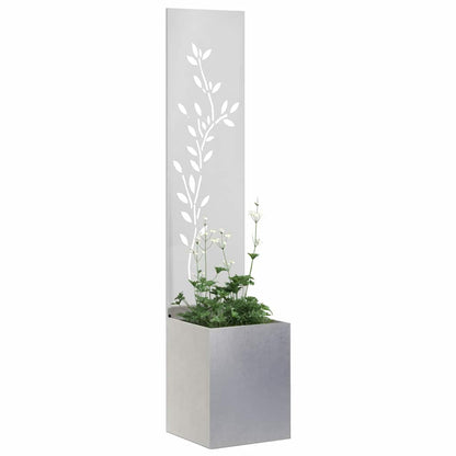 Garden Privacy Screen Sliver 32 x 32 x 150 cm Stainless steel