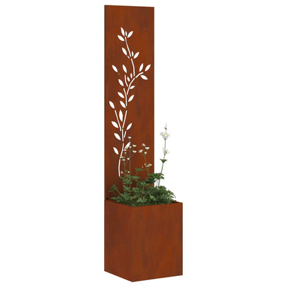 Garden Privacy Screen Rusty 32 x 32 x 150 cm Weathering steel