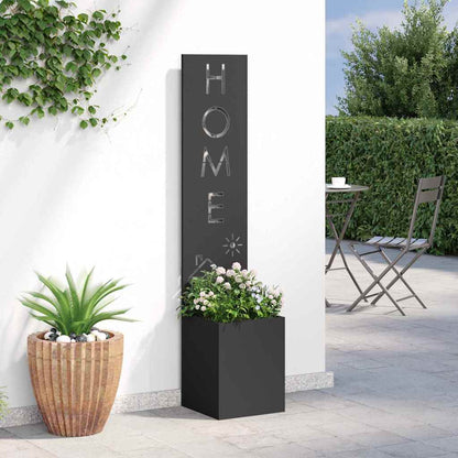 Garden Privacy Screen Black 32 x 32 x 150 cm Cold-rolled steel