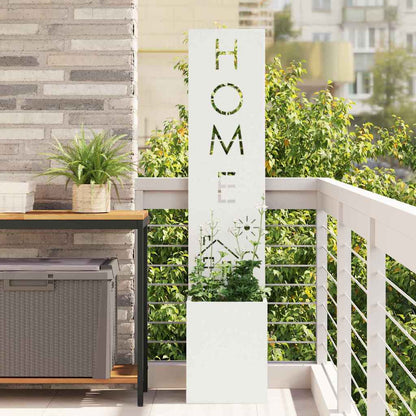 Garden Privacy Screen White 32 x 32 x 150 cm Cold-rolled steel