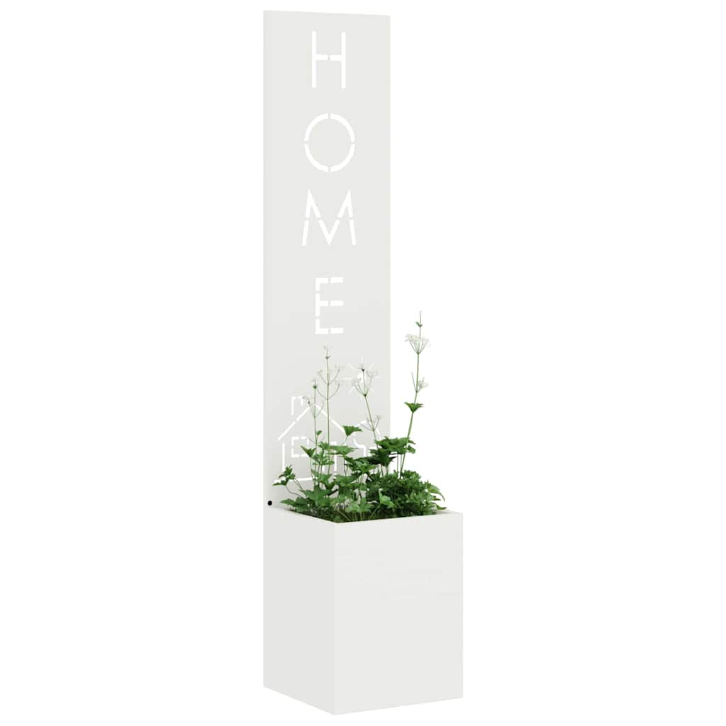 Garden Privacy Screen White 32 x 32 x 150 cm Cold-rolled steel