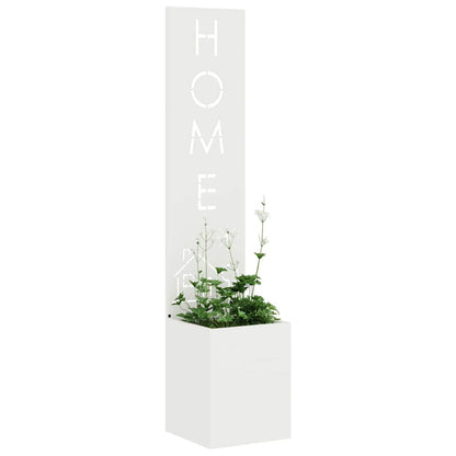 Garden Privacy Screen White 32 x 32 x 150 cm Cold-rolled steel