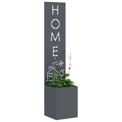 Garden Privacy Screen Fretwork Anthracite 32 x 32 x 150 cm