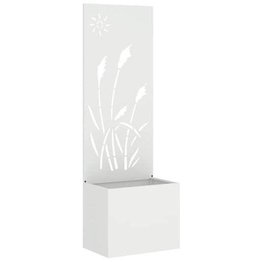 Garden Privacy Screen White 50 x 32 x 150 cm Cold-rolled steel