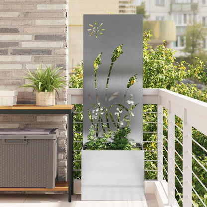 Garden Privacy Screen Sliver 50 x 150 cm Stainless steel