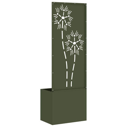 Garden Privacy Screen Olive green 50 x 140 cm Cold-rolled steel