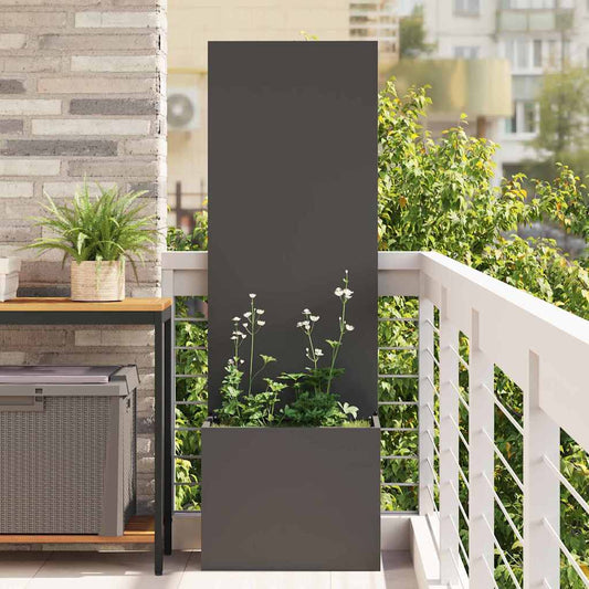 Garden Privacy Screen Black 50 x 32 x 150 cm Cold-rolled steel