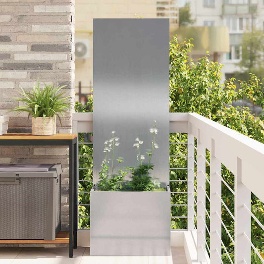 Garden Privacy Screen Sliver 50 x 32 x 150 cm Stainless steel