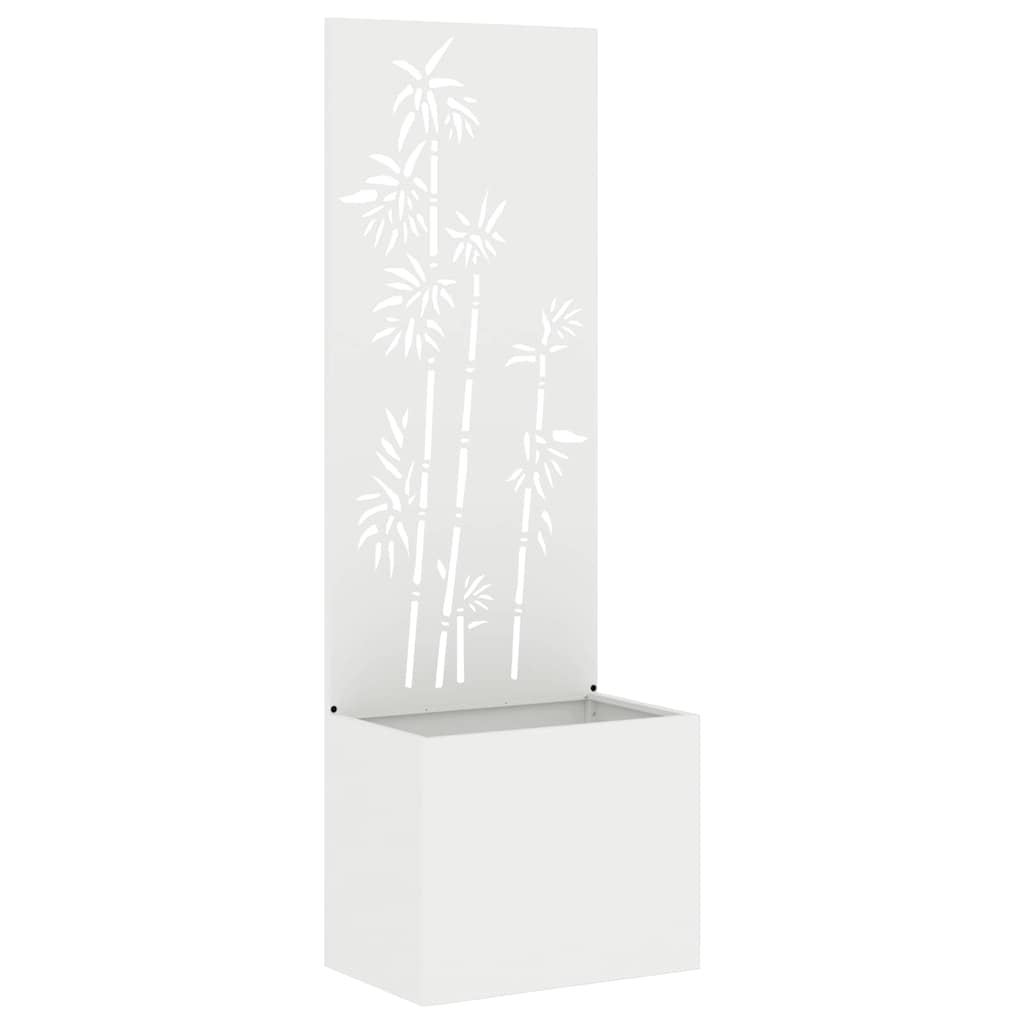 Garden Privacy Screen White 50 x 150 cm Cold-rolled steel
