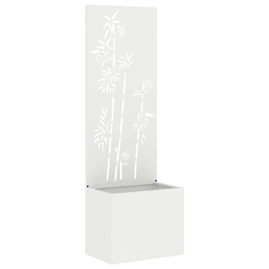 Garden Privacy Screen White 50 x 32 x 150 cm Cold-rolled steel
