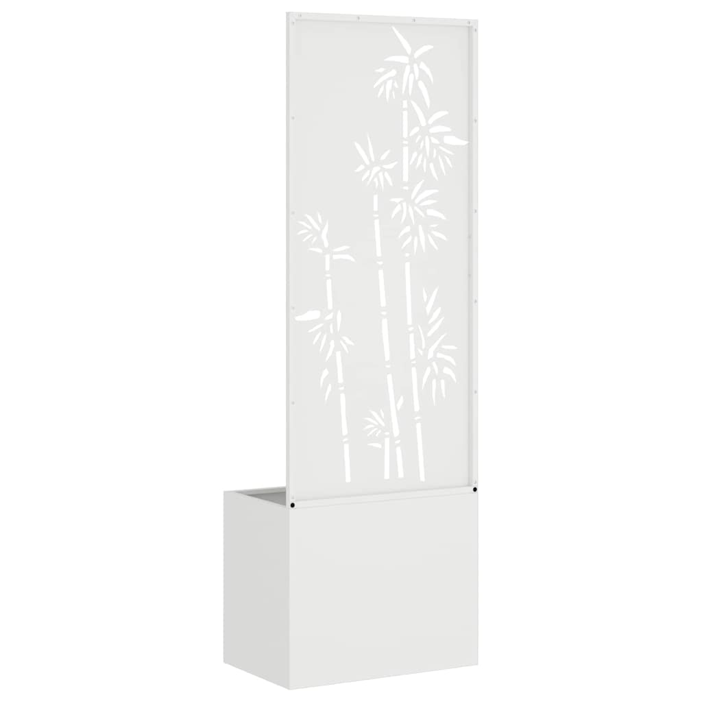 Garden Privacy Screen White 50 x 150 cm Cold-rolled steel
