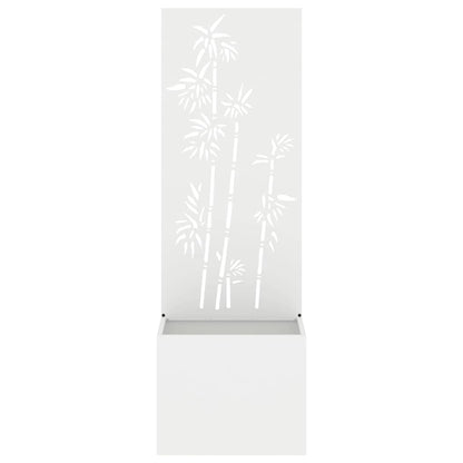 Garden Privacy Screen White 50 x 150 cm Cold-rolled steel