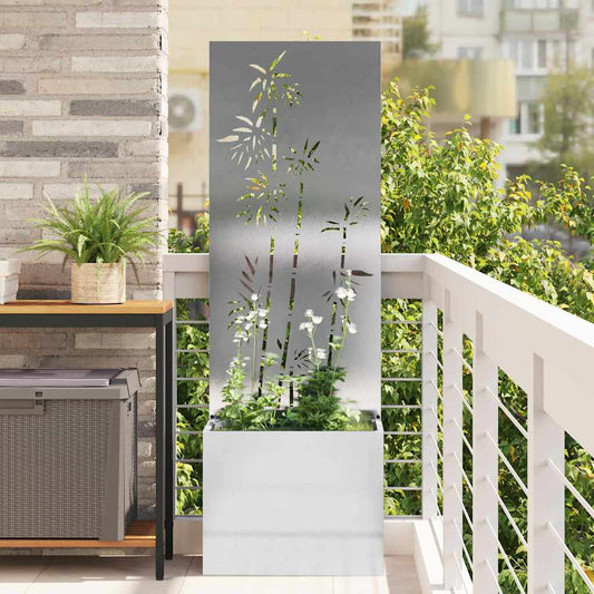 Garden Privacy Screen Sliver 50 x 32 x 150 cm Stainless steel