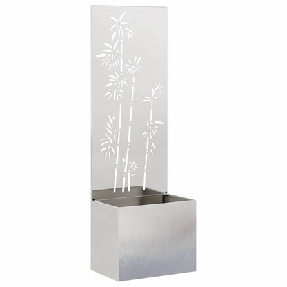 Garden Privacy Screen Floral Sliver 50 x 150 cm Stainless steel