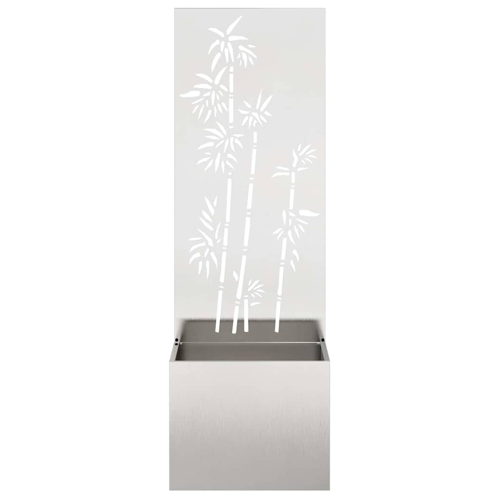 Garden Privacy Screen Floral Sliver 50 x 150 cm Stainless steel