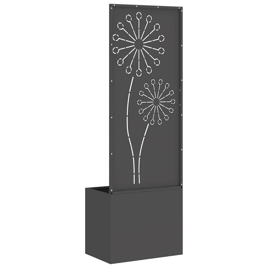 Garden Privacy Screen Black 50 x 150 cm Cold-rolled steel