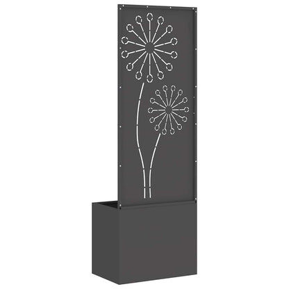 Garden Privacy Screen Black 50 x 150 cm Cold-rolled steel