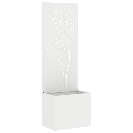 Garden Privacy Screen White 50 x 32 x 150 cm Cold-rolled steel