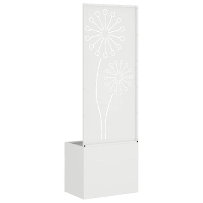 Garden Privacy Screen White 50 x 150 cm Cold-rolled steel