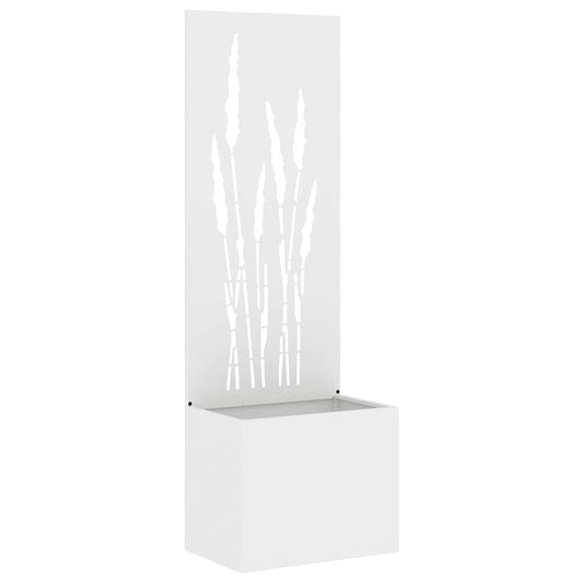 Garden Privacy Screen White 50 x 32 x 150 cm Cold-rolled steel
