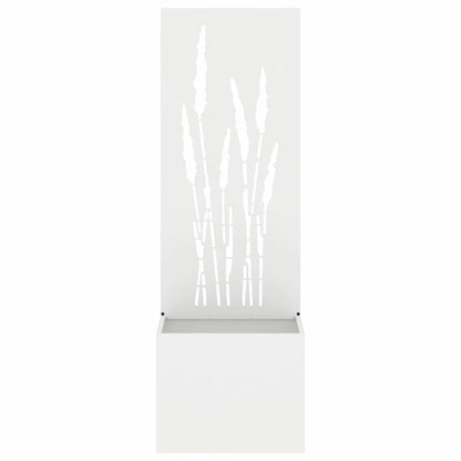 Garden Privacy Screen White 50 x 150 cm Cold-rolled steel