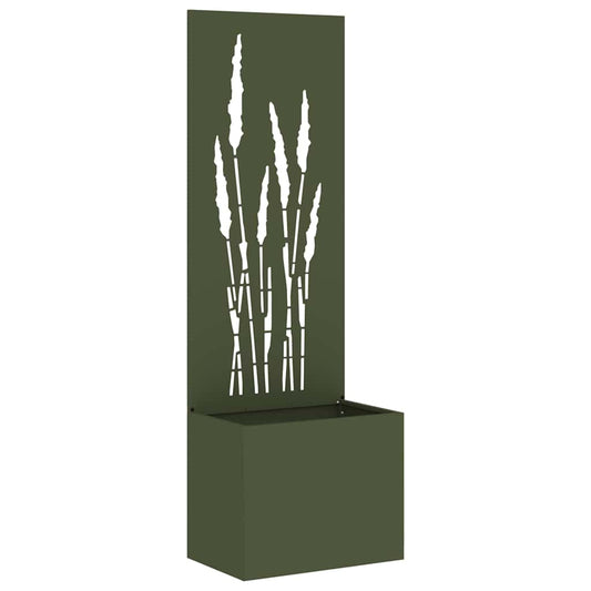 Garden Privacy Screen Fretwork Olive green 50 x 32 x 150 cm