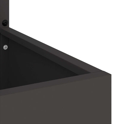 Garden Privacy Screen Black 50 x 150 cm Cold-rolled steel
