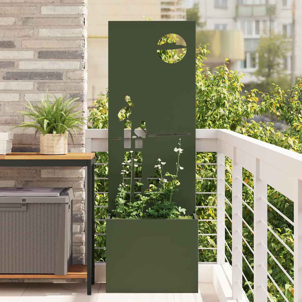 Garden Privacy Screen Olive green 50 x 150 cm Cold-rolled steel