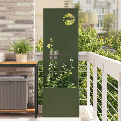 Garden Privacy Screen Olive green 50 x 150 cm Cold-rolled steel