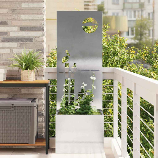 Garden Privacy Screen Sliver 50 x 32 x 150 cm Stainless steel