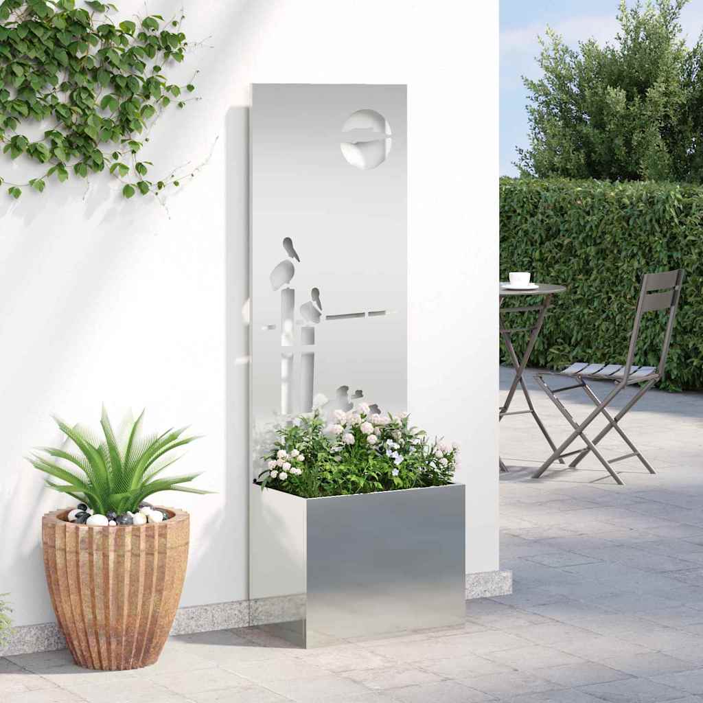 Garden Privacy Screen Silver 50 x 32 x 150 cm Galvanised steel