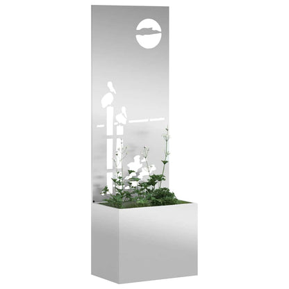 Garden Privacy Screen Silver 50 x 32 x 150 cm Galvanised steel