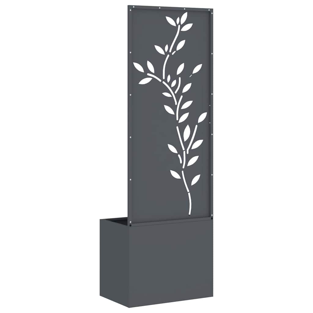 Garden Privacy Screen Floral Anthracite 50 x 32 x 150 cm