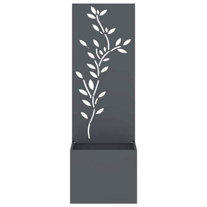 Garden Privacy Screen Floral Anthracite 50 x 32 x 150 cm