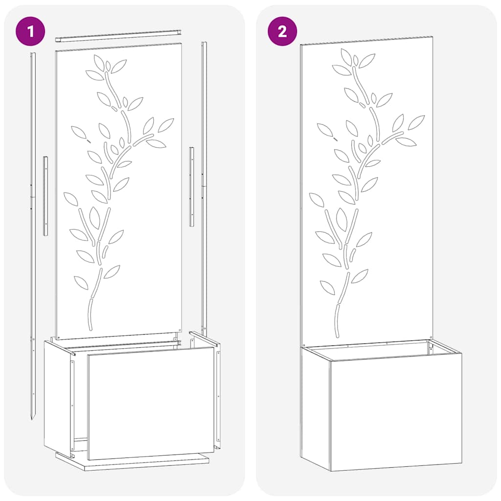 Garden Privacy Screen Sliver 50 x 32 x 150 cm Stainless steel