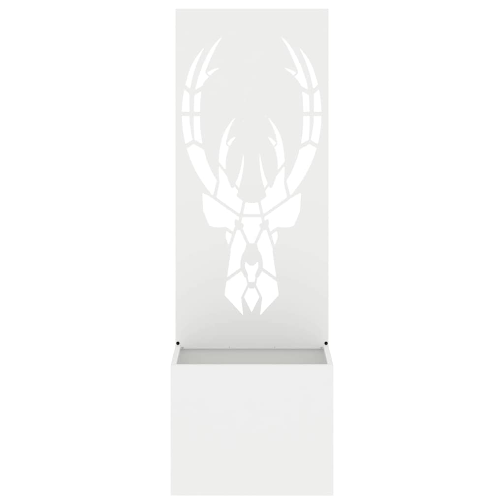 Garden Privacy Screen White 50 x 150 cm Cold-rolled steel