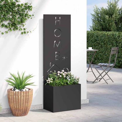 Garden Privacy Screen Black 50 x 150 cm Cold-rolled steel