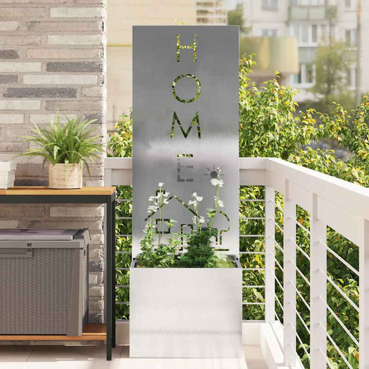 Garden Privacy Screen Sliver 50 x 32 x 150 cm Stainless steel