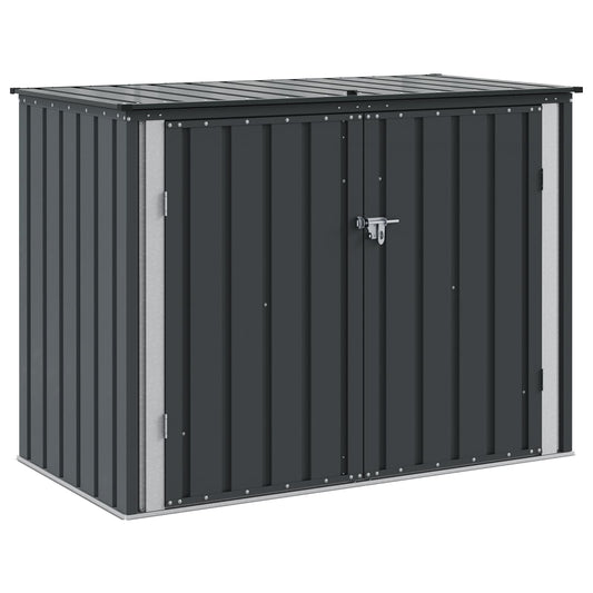 Garden Storage Box Black 151.5 x 82 x 110.5 cm Steel