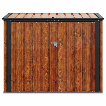 Garden Storage Box Brown 151.5 x 82 x 110.5 cm Steel