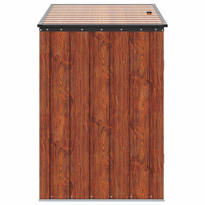 Garden Storage Box Brown 151.5 x 82 x 110.5 cm Steel