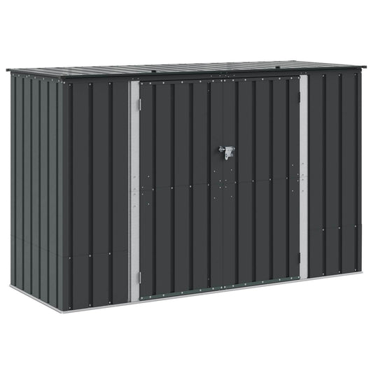 Garden Storage Box Black 214 x 82 x 132 cm Steel