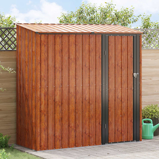 Garden Sheds Brown 203 x 85.5 x 200 cm Metal