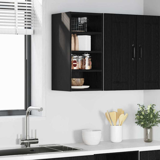 Hanging Cabinet Black oak 30 x 29.5 x 60 cm Engineered Wood
