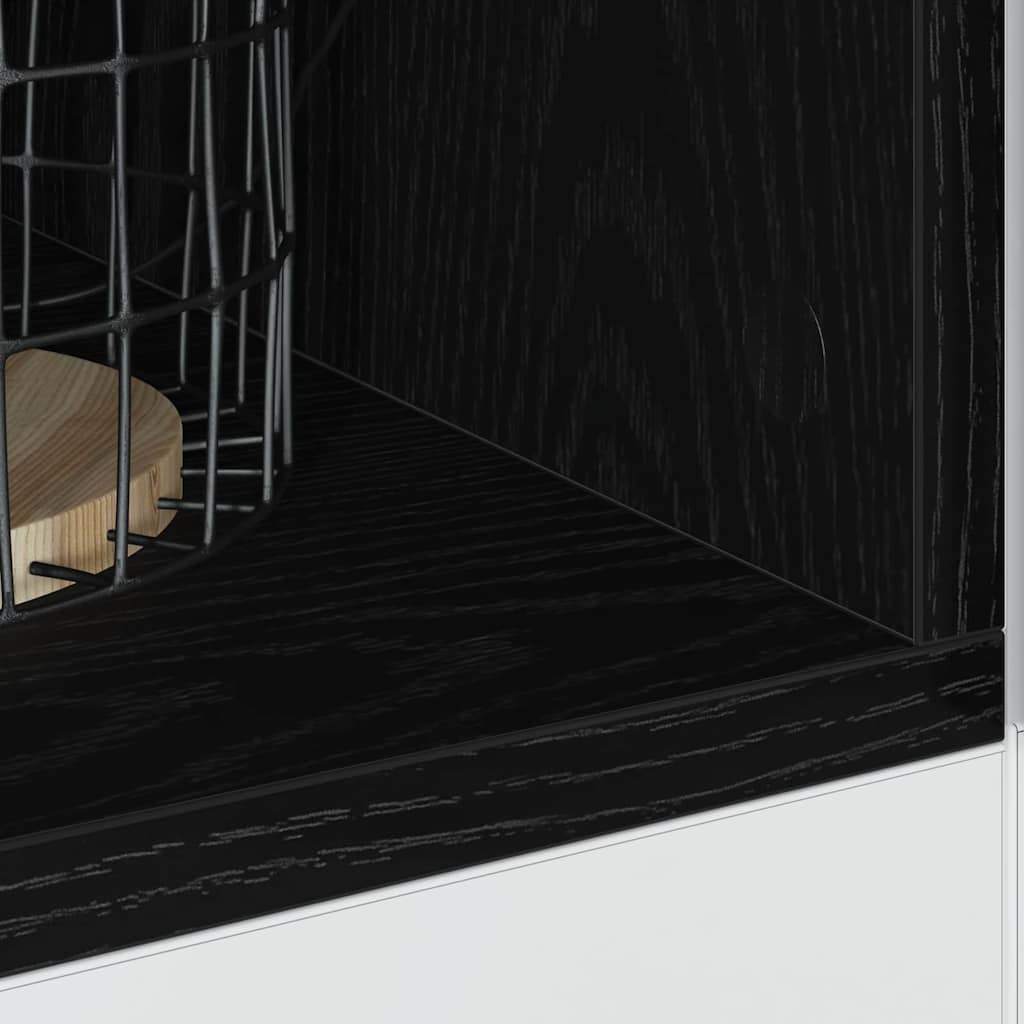 Kitchen Base Cabinet with Shelf Black oak 30 x 44.5 x 81.5 cm