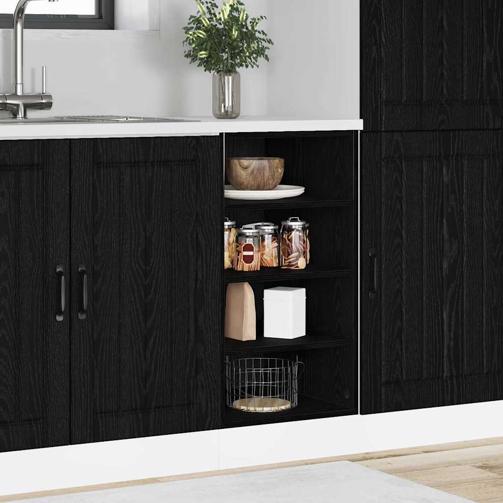 Kitchen Base Cabinet with Drawer Black oak 40 x 44.5 x 81.5 cm